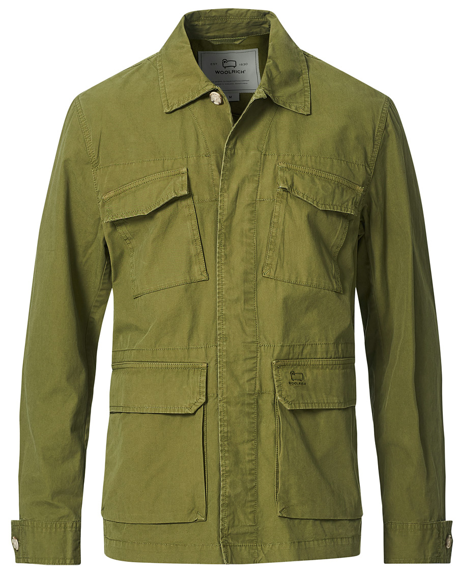 Herr | Skjortor | Woolrich | Military Cotton Field Shirt Jacket Ivy Green