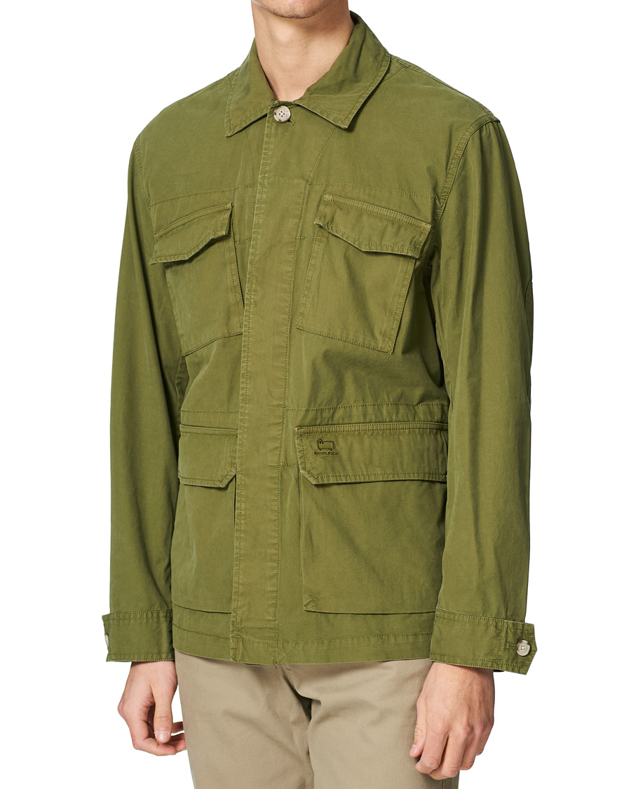 Herr | Skjortor | Woolrich | Military Cotton Field Shirt Jacket Ivy Green
