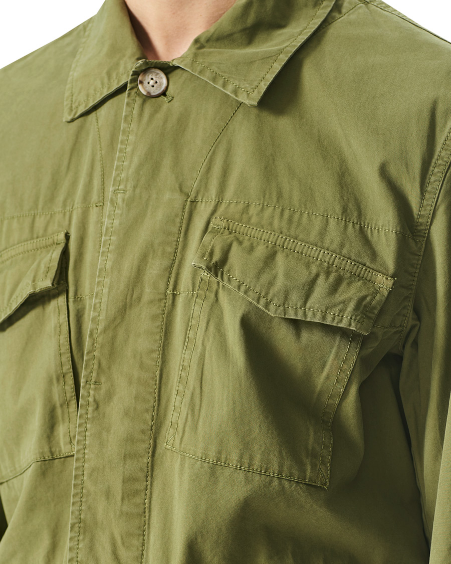 Herr | Skjortor | Woolrich | Military Cotton Field Shirt Jacket Ivy Green