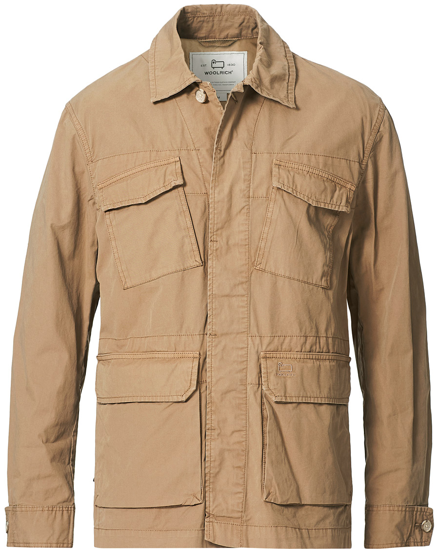 Herr | Skjortor | Woolrich | Military Cotton Field Shirt Jacket Khaki