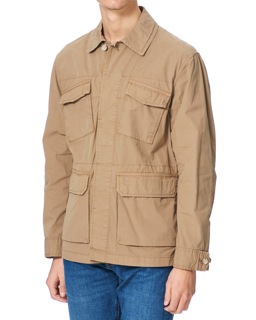 Herr | Skjortor | Woolrich | Military Cotton Field Shirt Jacket Khaki