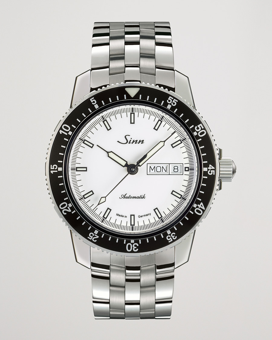 Herr | Sinn 104 I W Pilot Watch 41mm Steel Link White | Sinn | 104 I W Pilot Watch 41mm Steel Link White