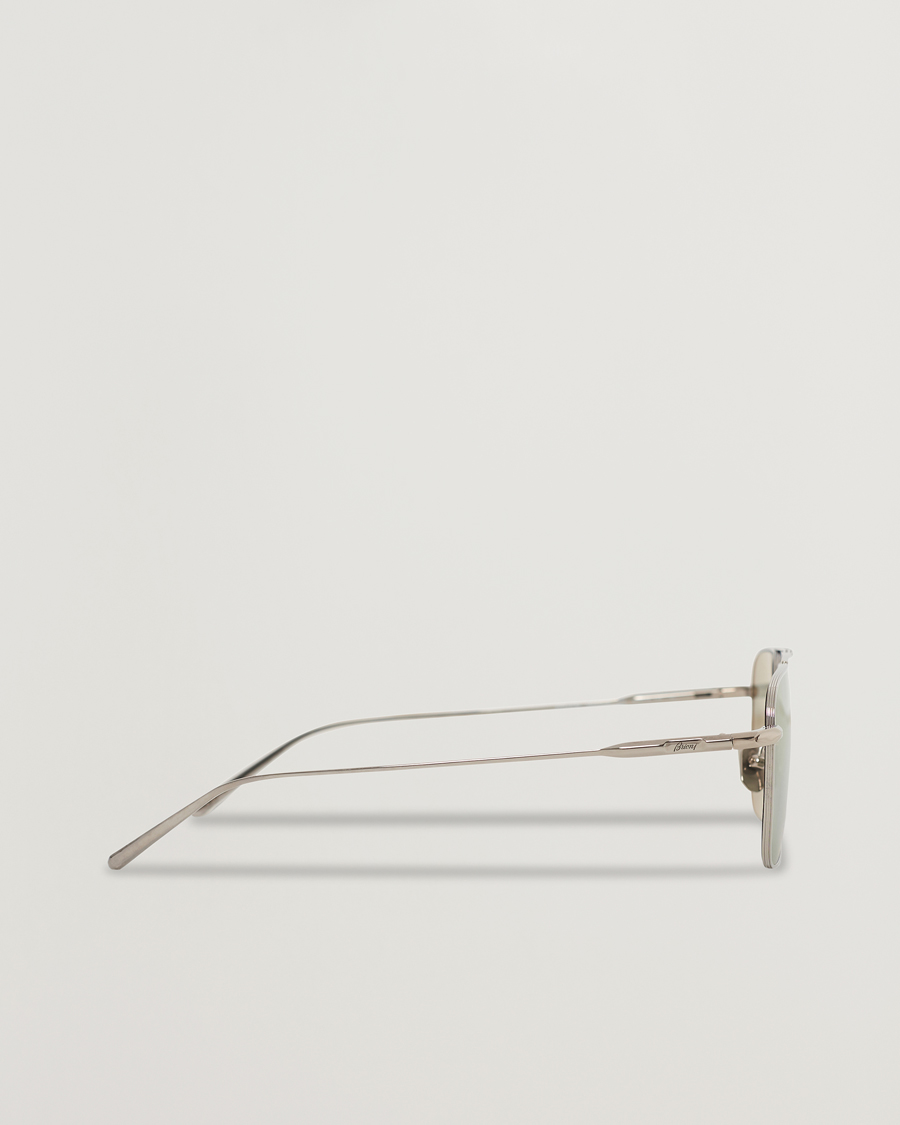 Herr | Brioni BR0101S Sunglasses Silver/Green | Brioni | BR0101S Sunglasses Silver/Green