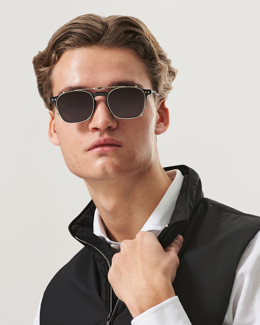 Herr | D-formade solglasögon | Brioni | BR0097S Sunglasses Black/Grey