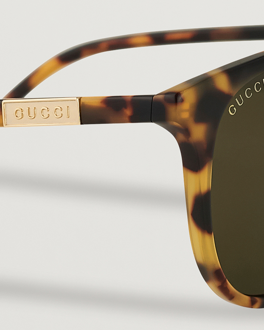 Herr | Runda solglasögon | Gucci | GG1157S Sunglasses Havana/Green