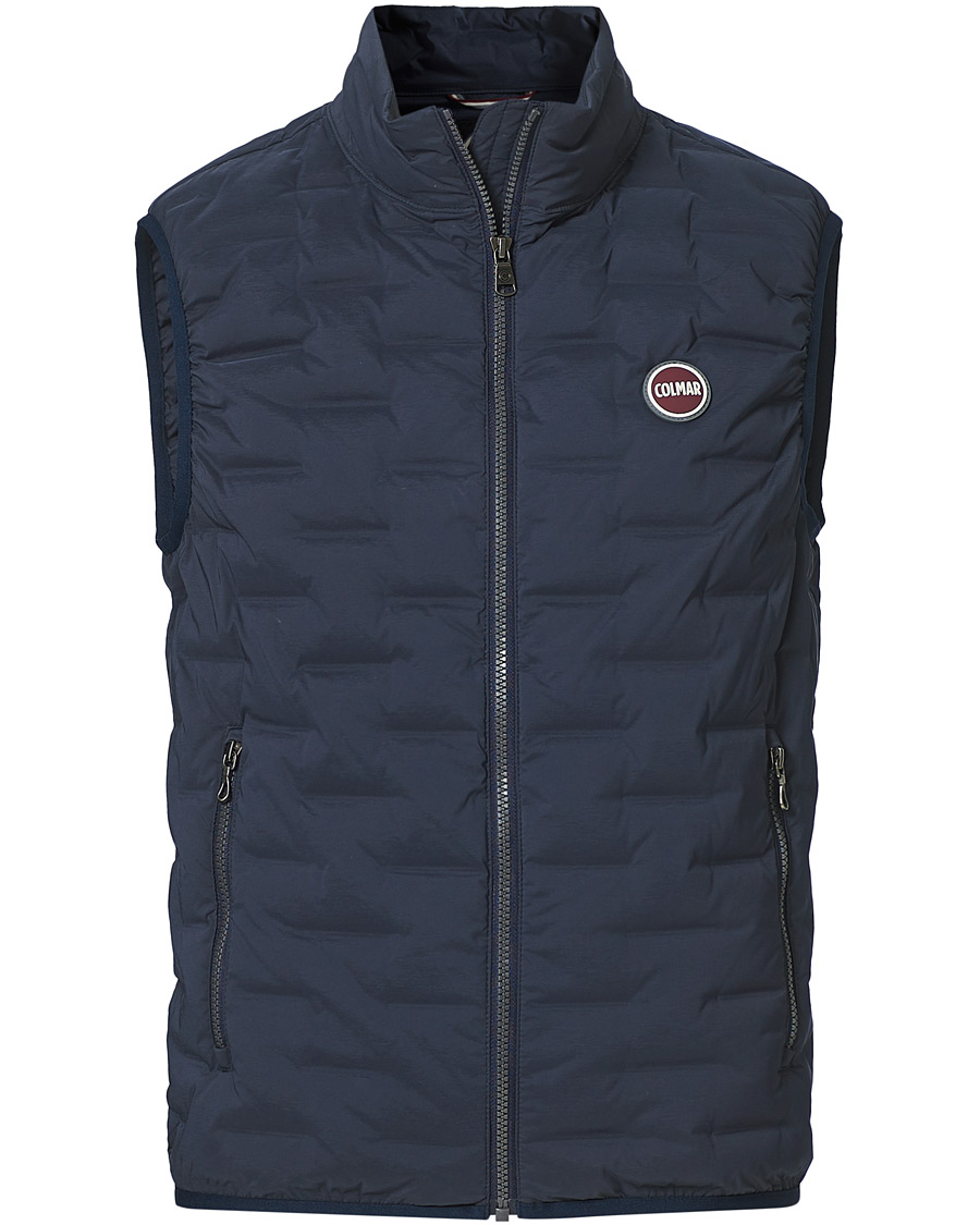 Herr | Jackor | Colmar | Lightweight Square Vest Navy