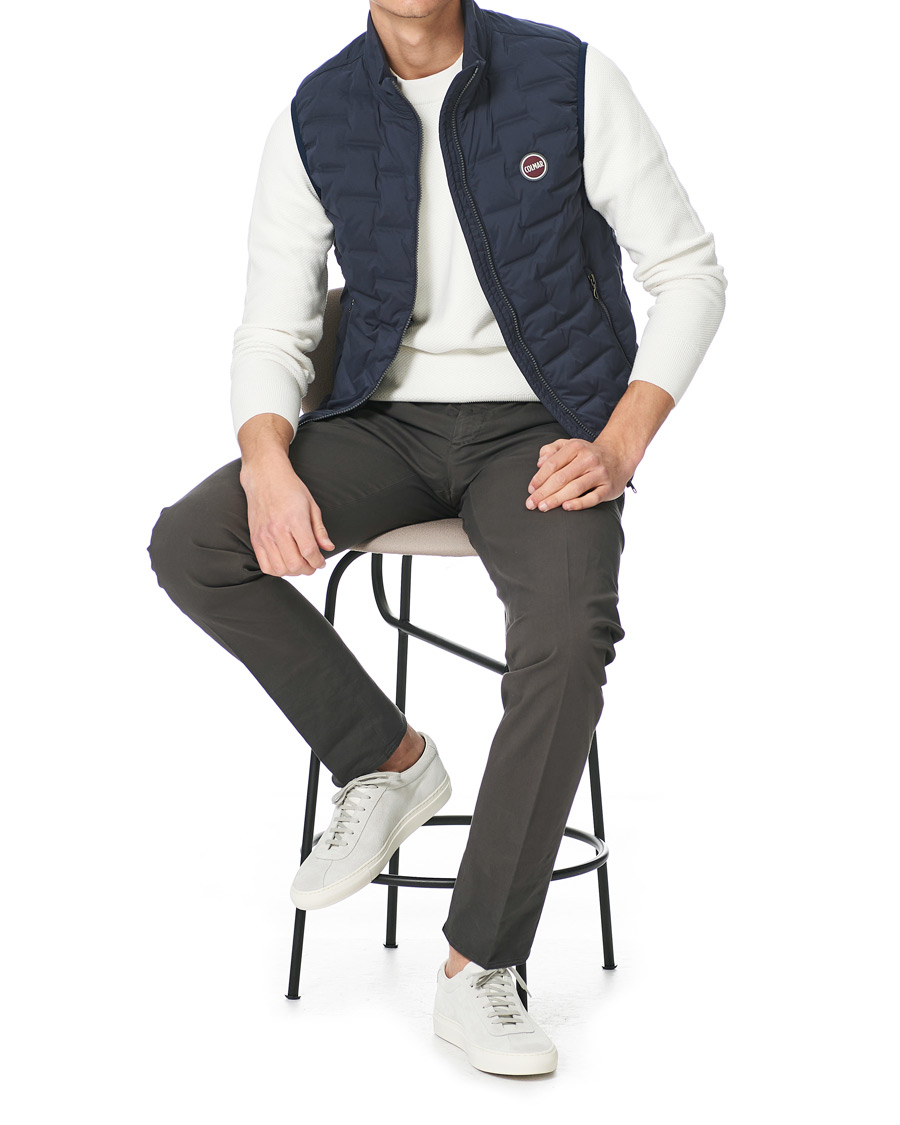 Herr | Jackor | Colmar | Lightweight Square Vest Navy