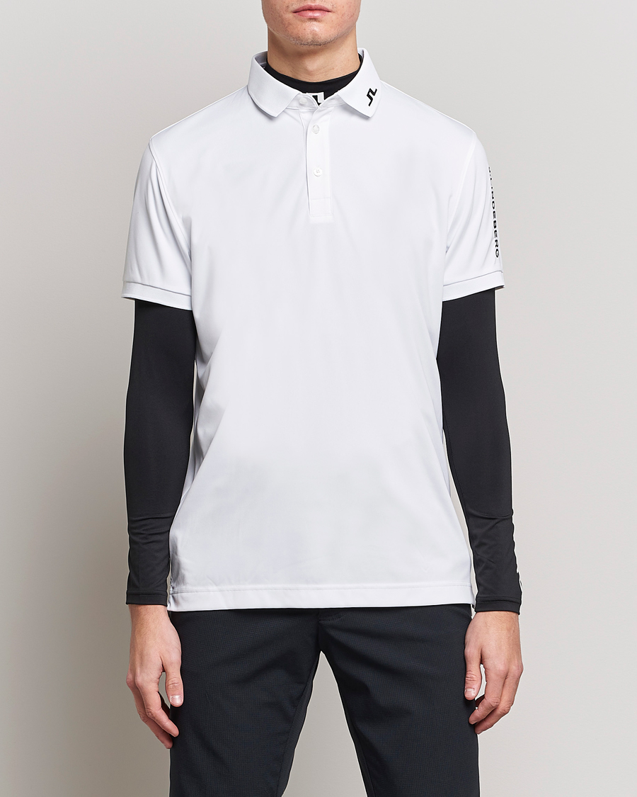 Herr | J.Lindeberg | J.Lindeberg | Regular Fit Tour Tech Stretch Polo White