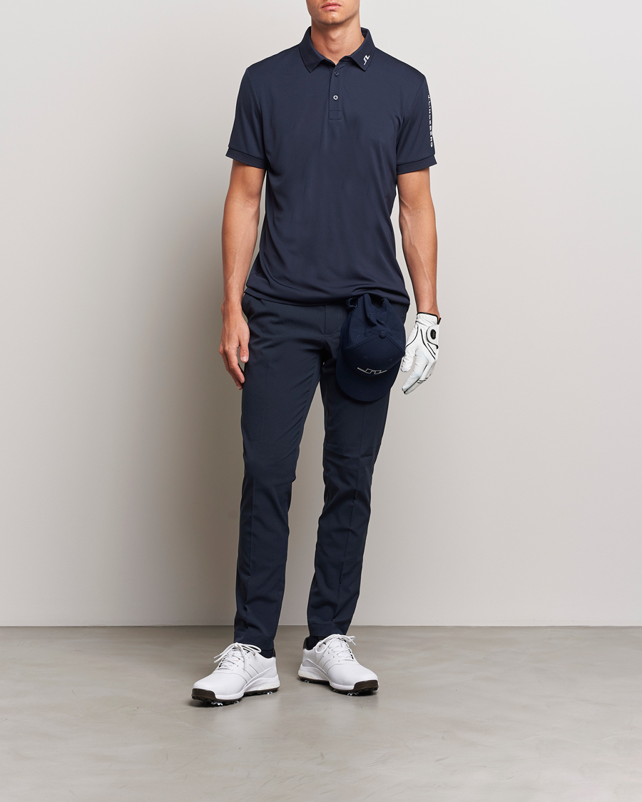 Herr | Pikéer | J.Lindeberg | Regular Fit Tour Tech Stretch Polo Navy