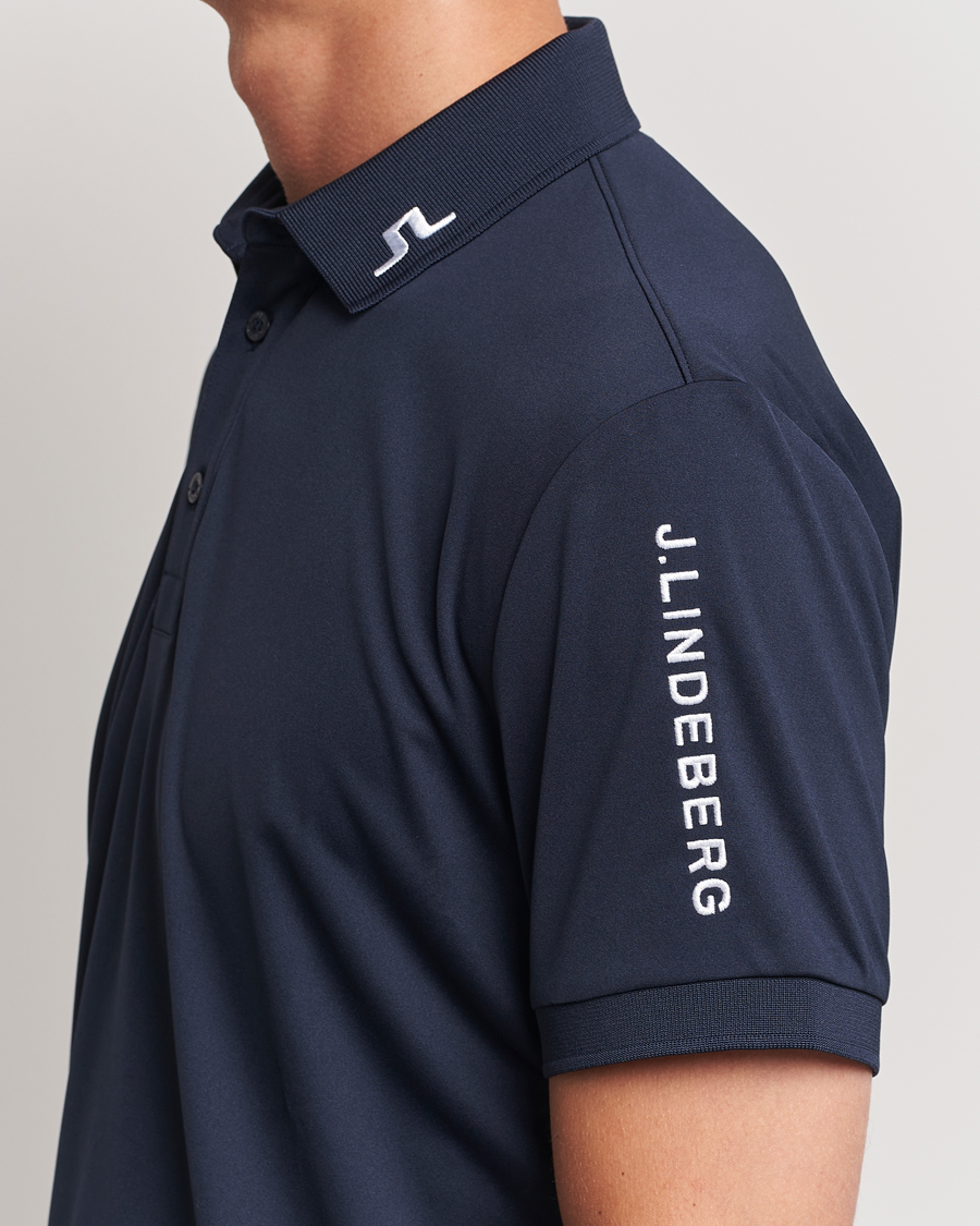 Herr | Pikéer | J.Lindeberg | Regular Fit Tour Tech Stretch Polo Navy