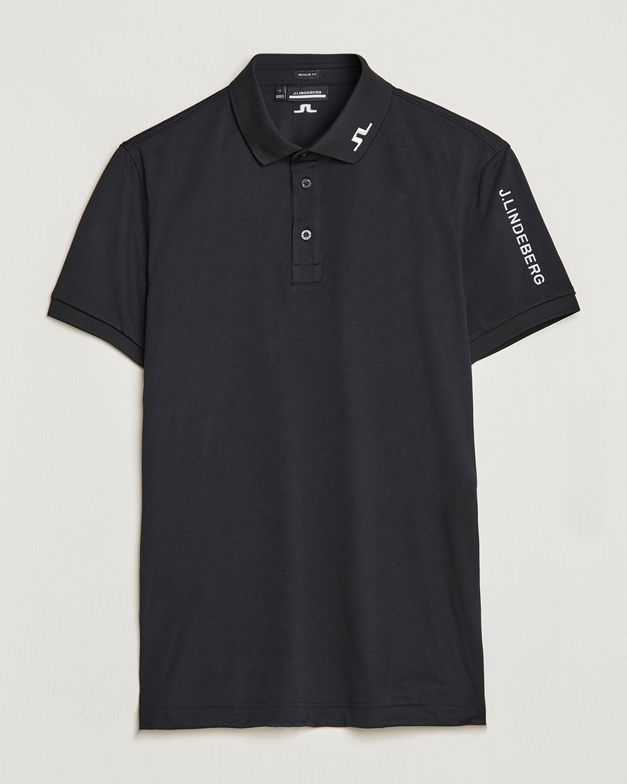 Herr | Pikéer | J.Lindeberg | Regular Fit Tour Tech Stretch Polo Black