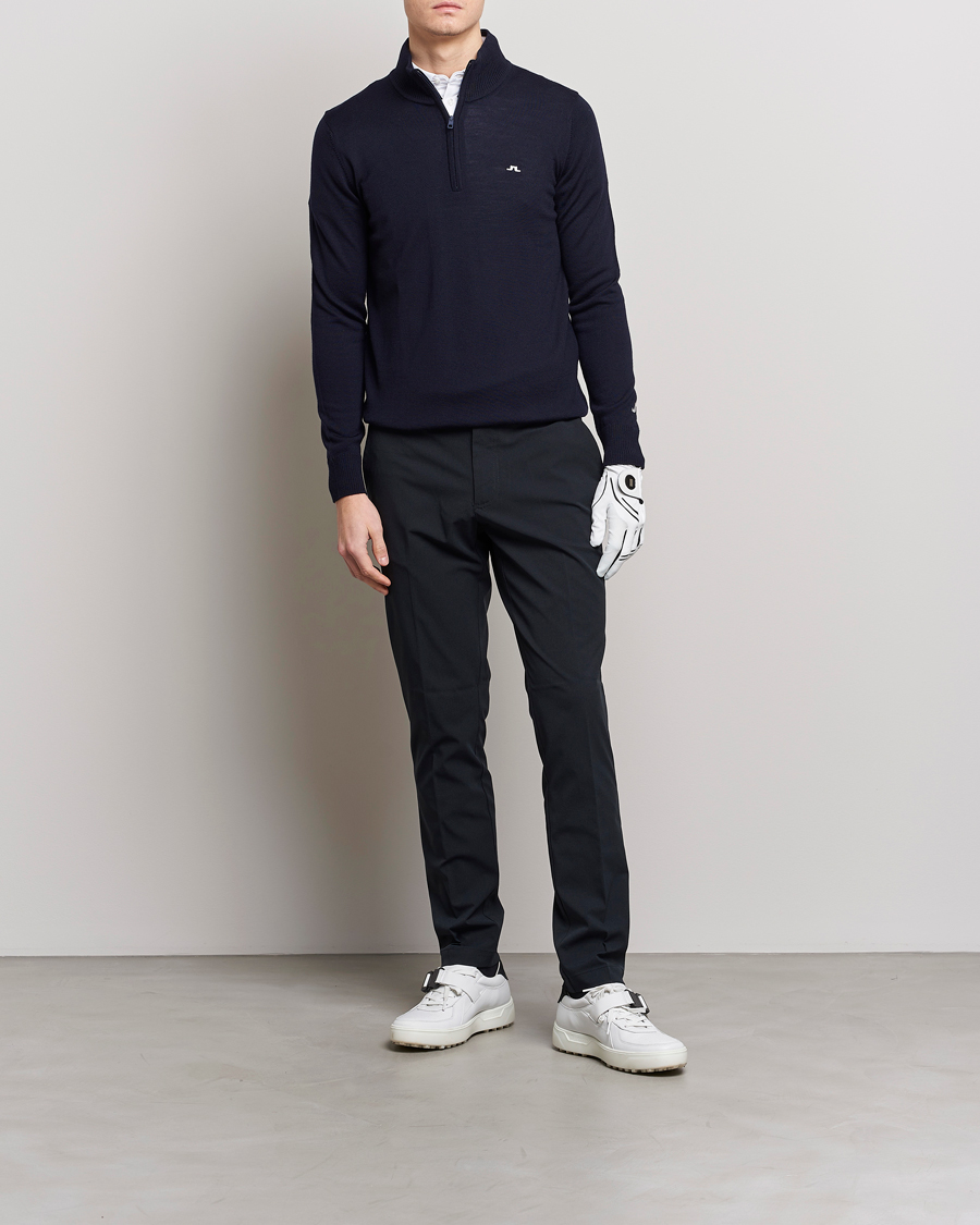 Herr | Tröjor | J.Lindeberg | Kian Tour Merino Half Zip Navy