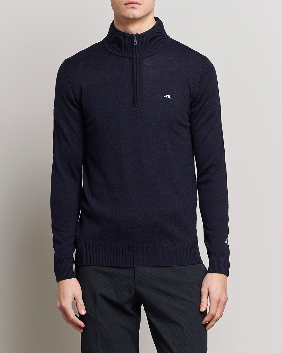 Herr |  | J.Lindeberg | Kian Tour Merino Half Zip Navy