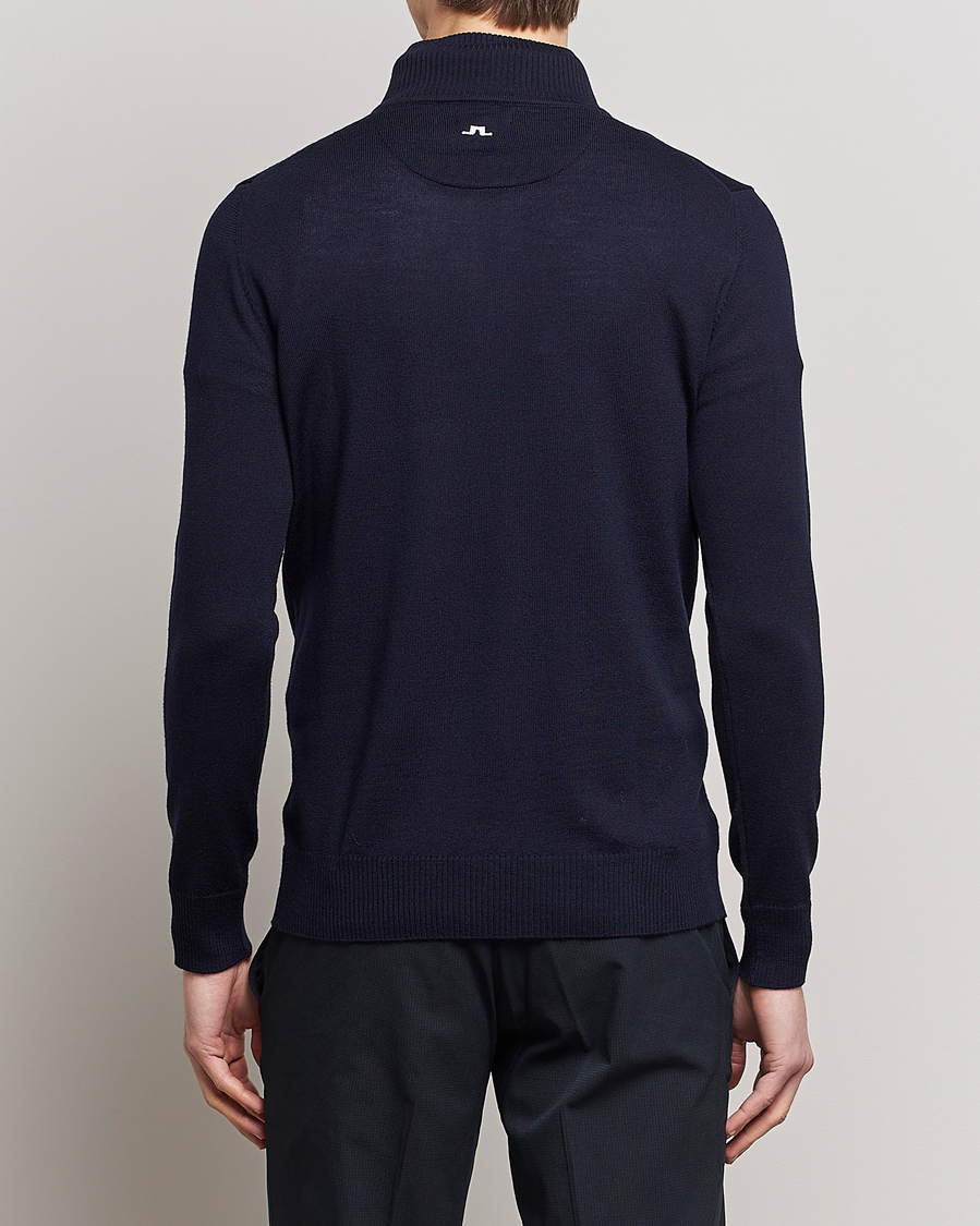 Herr | Tröjor | J.Lindeberg | Kian Tour Merino Half Zip Navy
