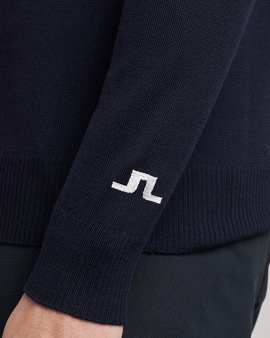 Herr | Tröjor | J.Lindeberg | Kian Tour Merino Half Zip Navy