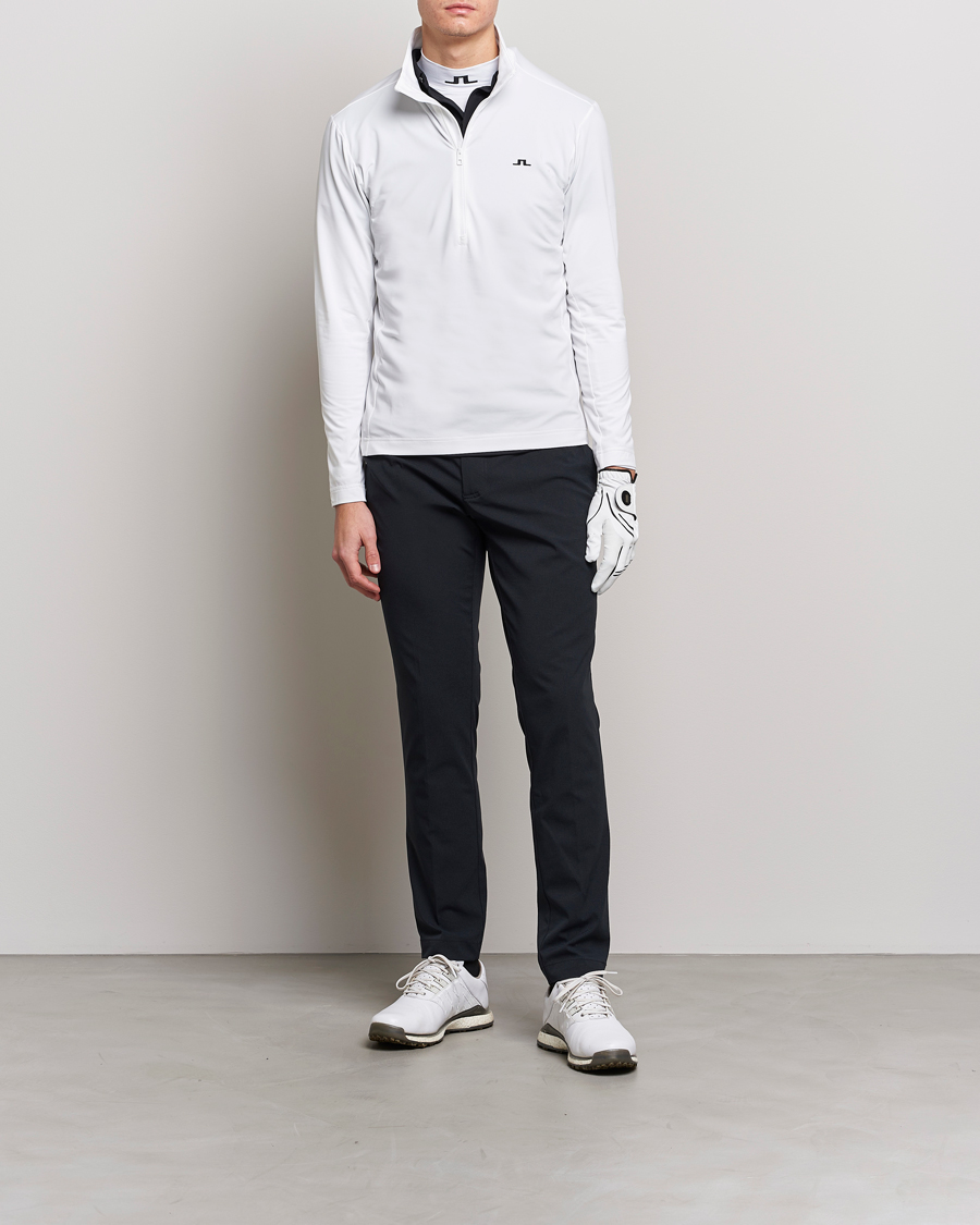 Herr | Tröjor | J.Lindeberg | Luke Jersey Half Zip White