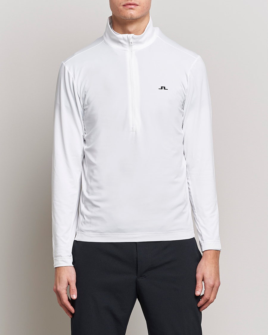 Herr | Tröjor | J.Lindeberg | Luke Jersey Half Zip White