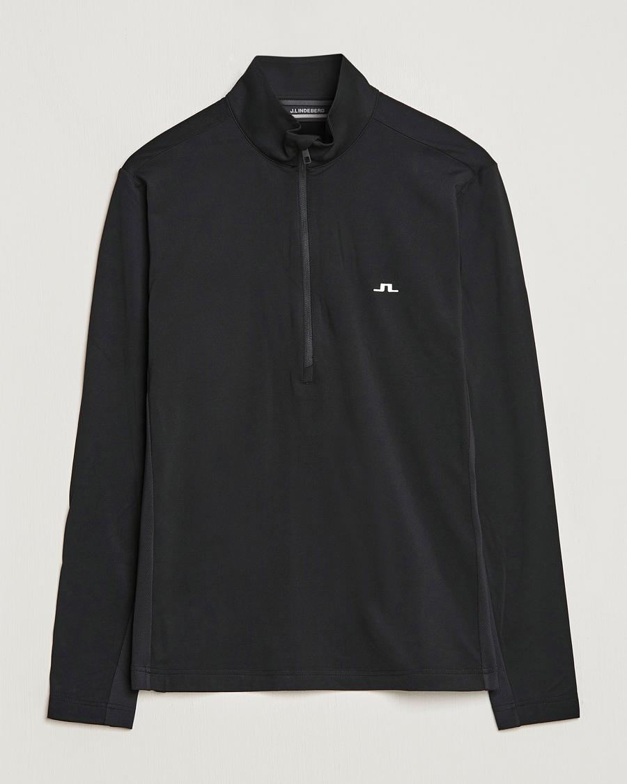 Herr | Tröjor | J.Lindeberg | Luke Jersey Half Zip Black