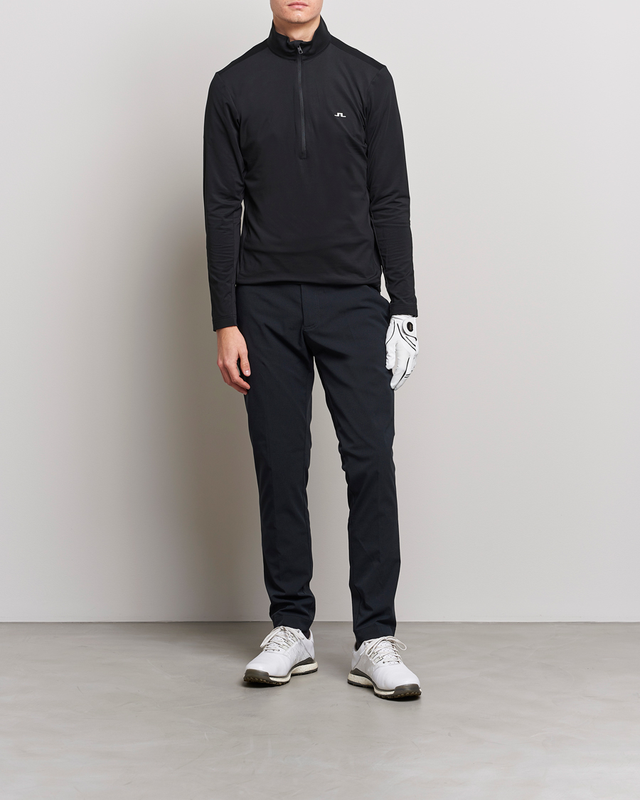 Herr | Tröjor | J.Lindeberg | Luke Jersey Half Zip Black