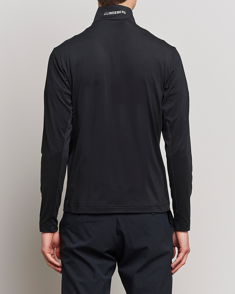 Herr | Tröjor | J.Lindeberg | Luke Jersey Half Zip Black