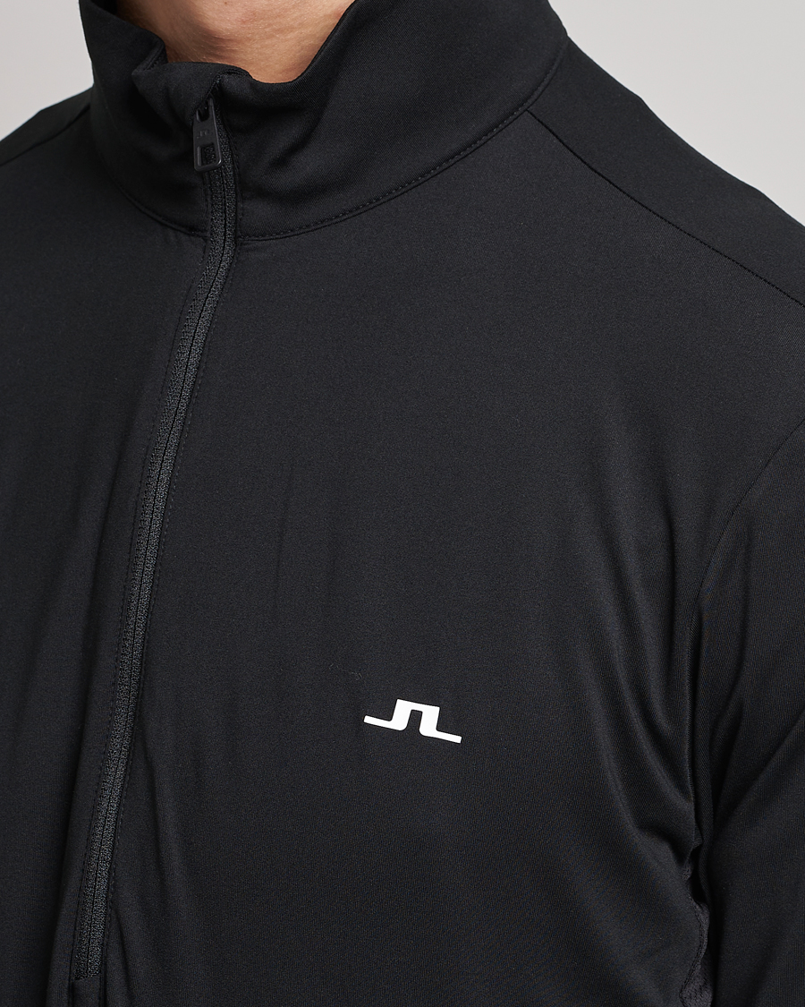 Herr | Tröjor | J.Lindeberg | Luke Jersey Half Zip Black