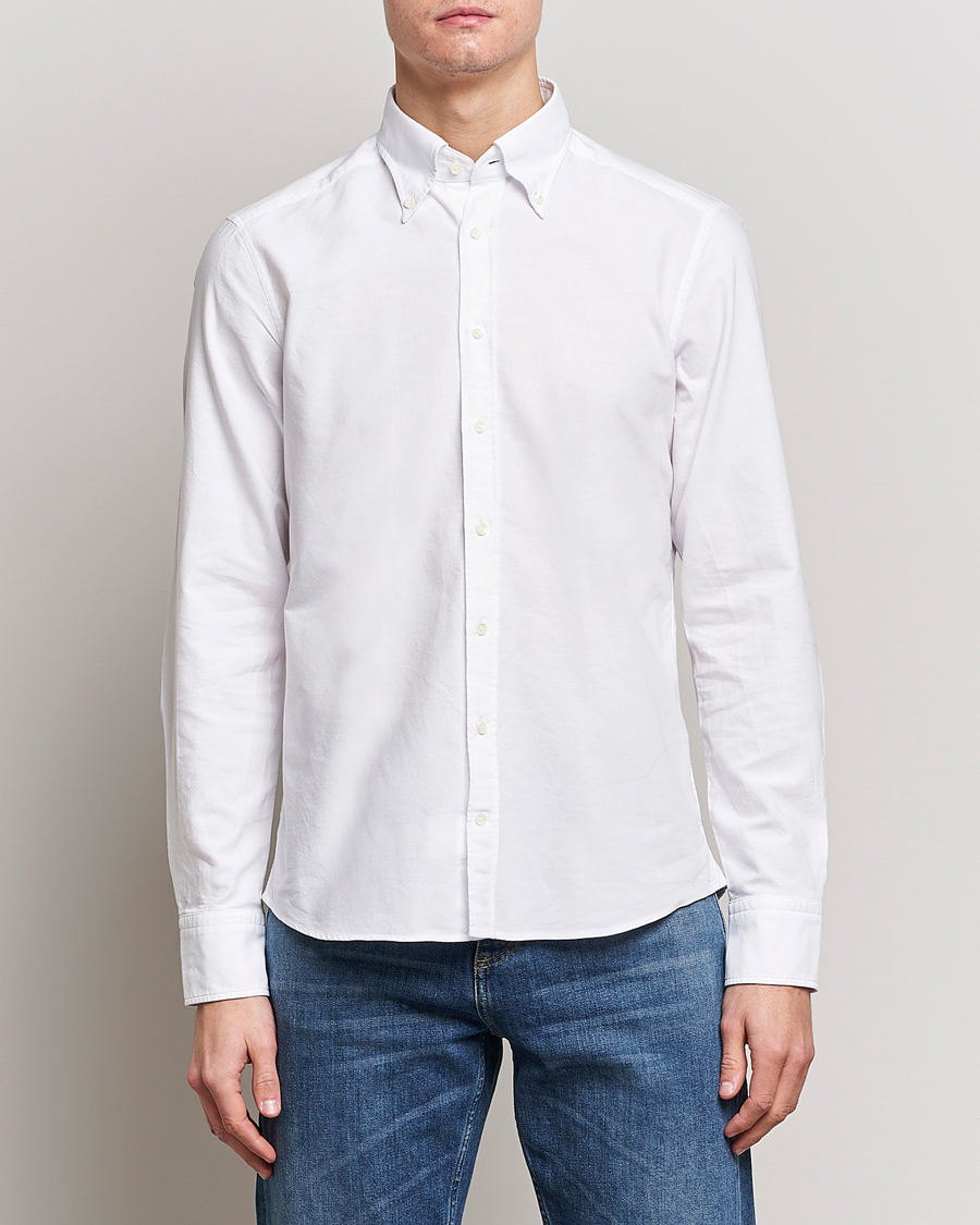 Herre | Skjorter | Stenströms | Slimline Oxford Shirt White