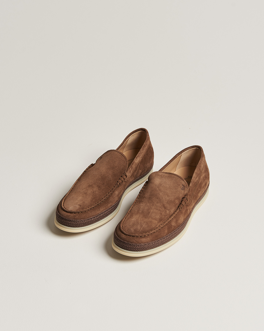 Herr | Tod's | Tod's | Raffia Loafer Brown Suede