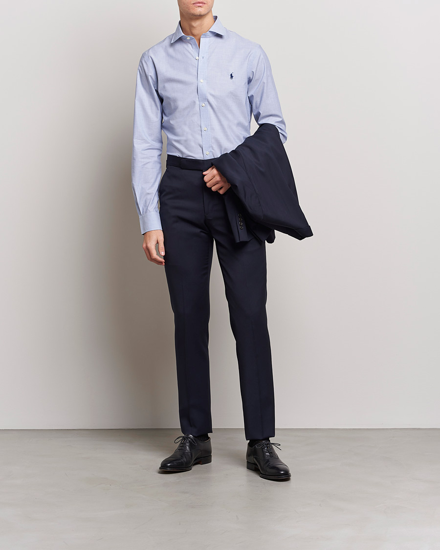 Men | Ralph Lauren Holiday Dressing | Polo Ralph Lauren | Slim Fit Poplin Cut Away Dress Shirt Light Blue