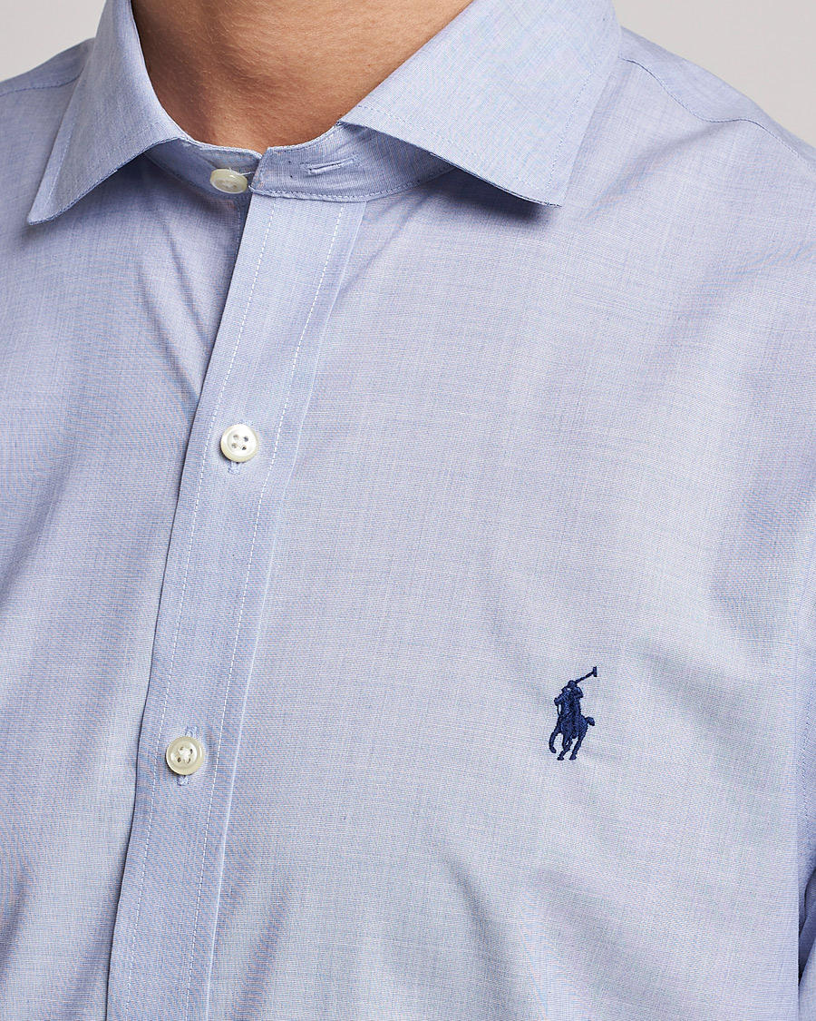 Herr | Skjortor | Polo Ralph Lauren | Slim Fit Poplin Cut Away Dress Shirt Light Blue
