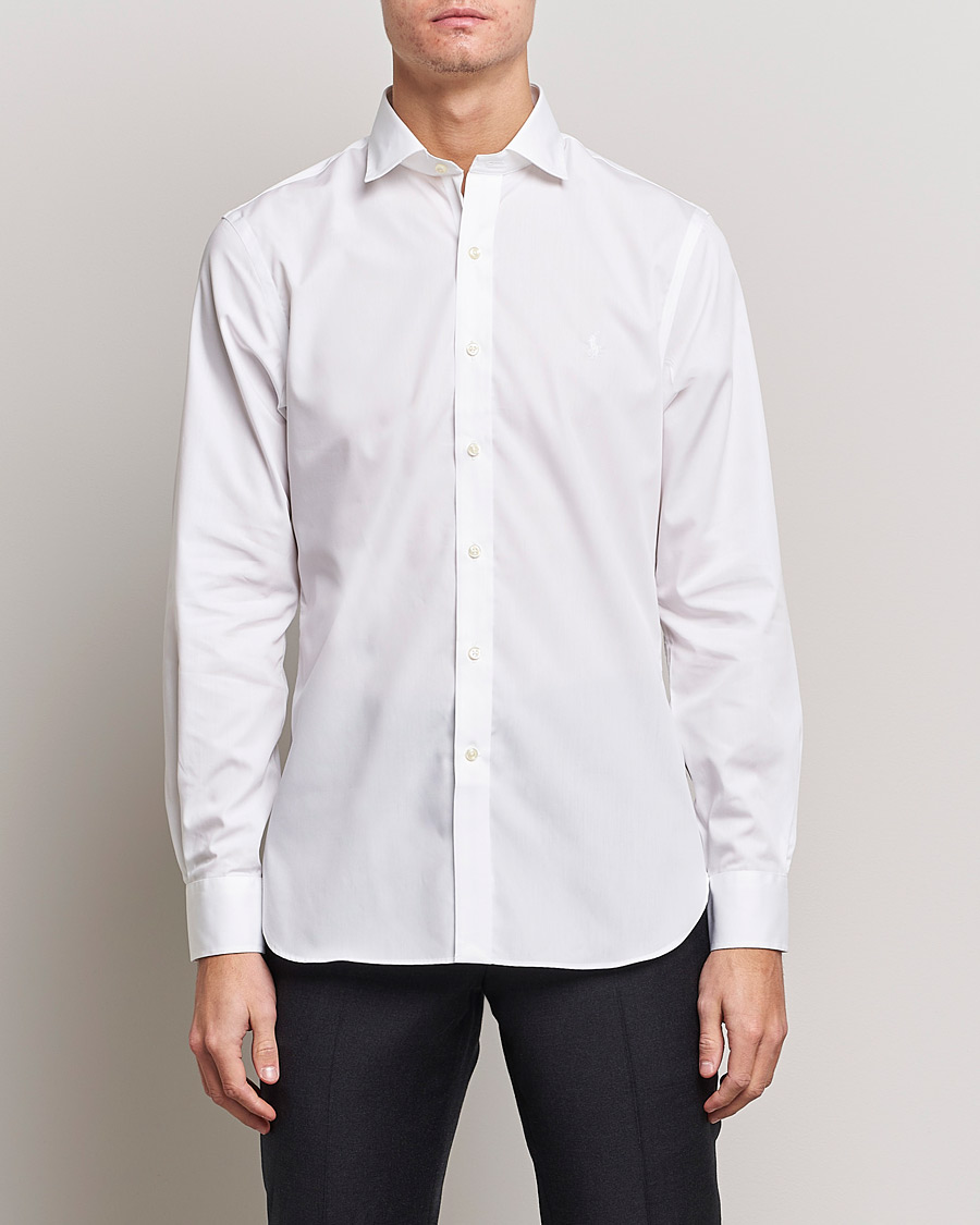 Herr | Businesskjortor | Polo Ralph Lauren | Slim Fit Poplin Cut Away Dress Shirt White