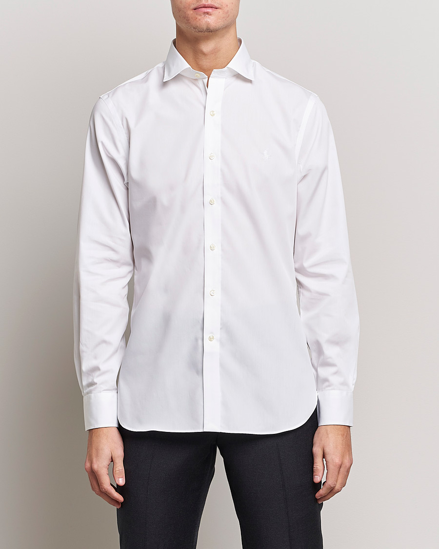 Herr | Formella | Polo Ralph Lauren | Slim Fit Poplin Cut Away Dress Shirt White