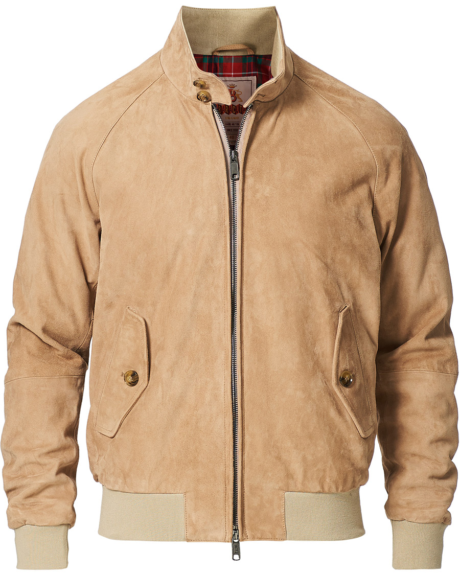 Herr | Jackor | Baracuta | G9 Suede Jacket Sand Stone