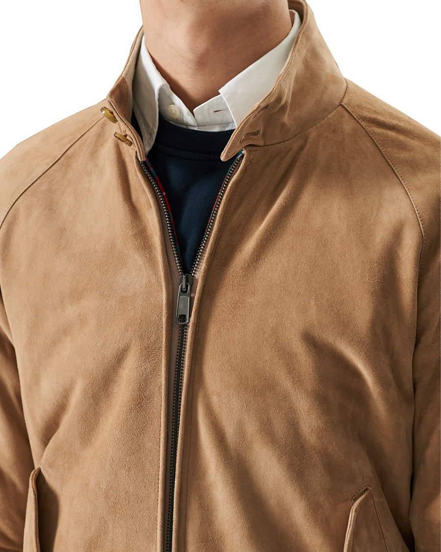 Herr | Jackor | Baracuta | G9 Suede Jacket Sand Stone