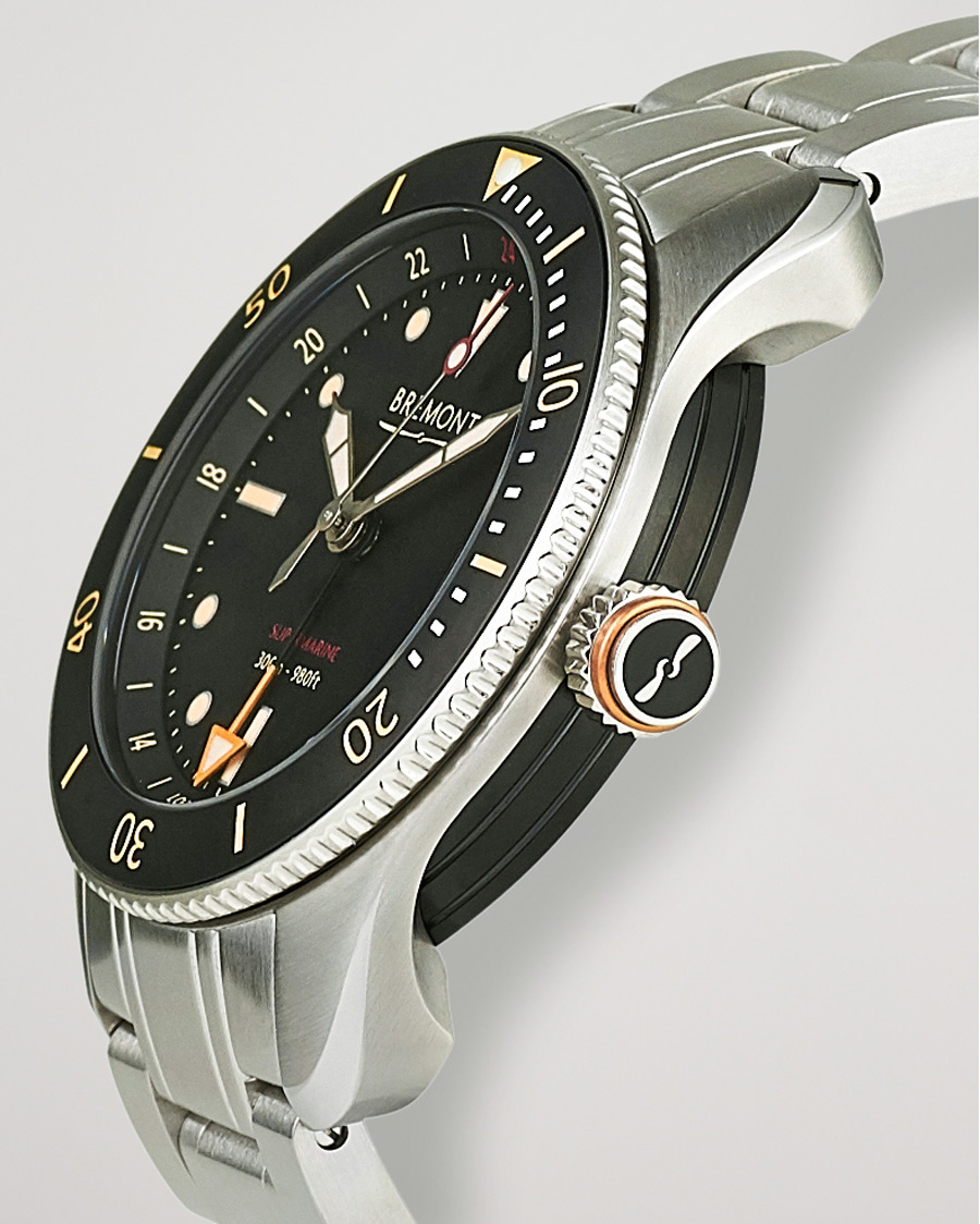 Herr | Bremont S302 Supermarine GMT 40mm Steel Bracelet Black Dial | Bremont | S302 Supermarine GMT 40mm Steel Bracelet Black Dial