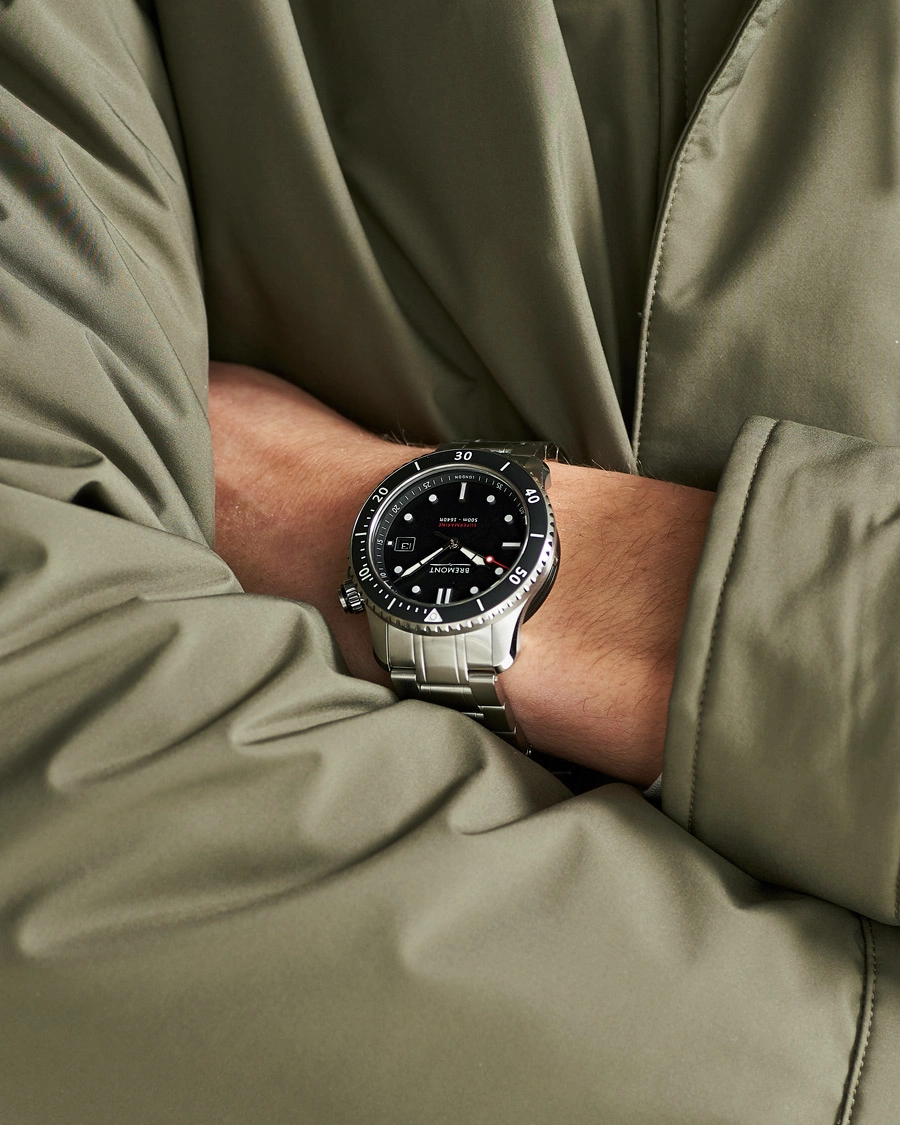 Herr | Bremont S500 Supermarine 43mm Steel Bracelet Black Dial | Bremont | S500 Supermarine 43mm Steel Bracelet Black Dial