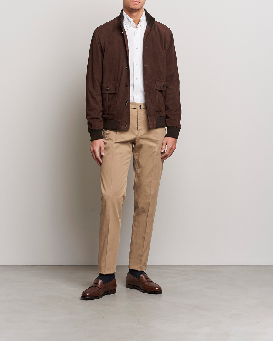 Herr | Byxor | Incotex | Regular Fit Comfort Chinos Beige