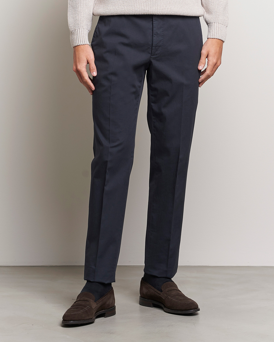 Herr | Byxor | Incotex | Regular Fit Comfort Chinos Navy