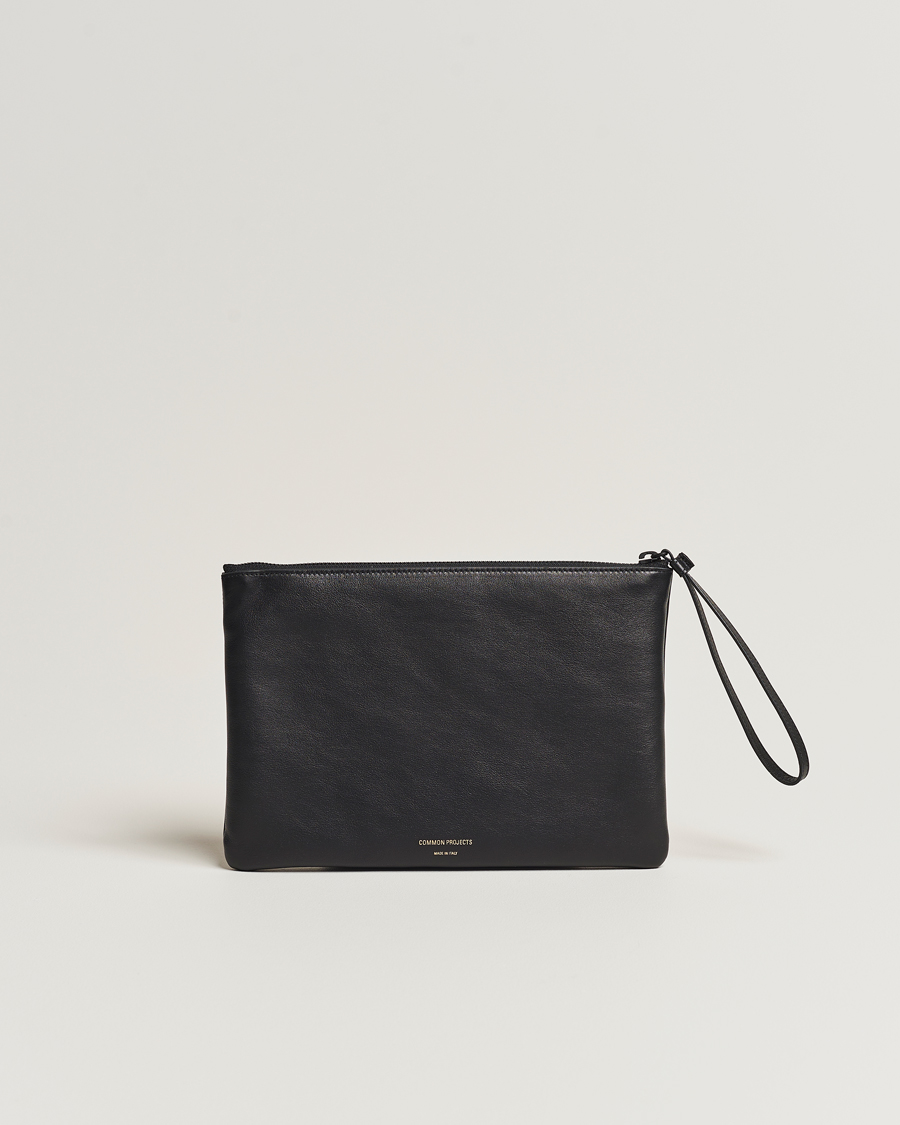 Herr | Common Projects Medium Flat Nappa Leather Pouch Black | Common Projects | Medium Flat Nappa Leather Pouch Black