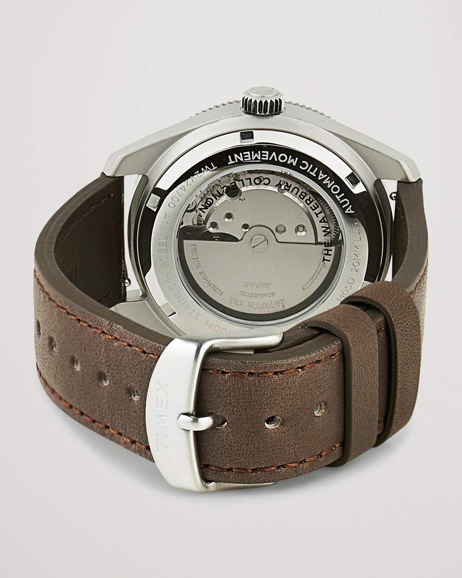 Herr | Timex Waterbury Diver Automatic 40mm Leather/Green Dial | Timex | Waterbury Diver Automatic 40mm Leather/Green Dial