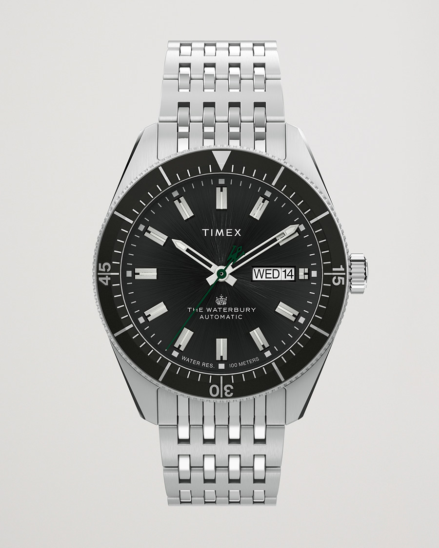 Herr | Timex Waterbury Diver Automatic 40mm Steel/Black Dial | Timex | Waterbury Diver Automatic 40mm Steel/Black Dial