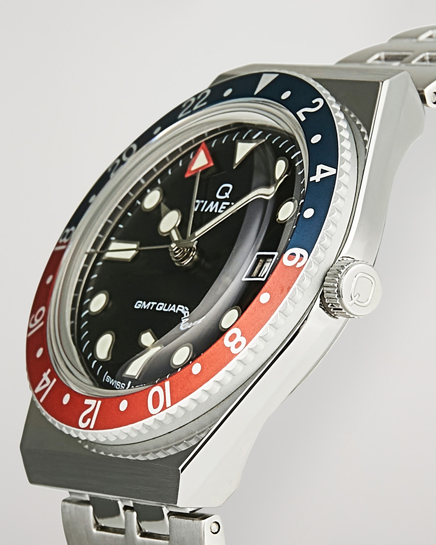 Herr | Timex Q Diver GMT 38mm Navy/Red | Timex | Q Diver GMT 38mm Navy/Red