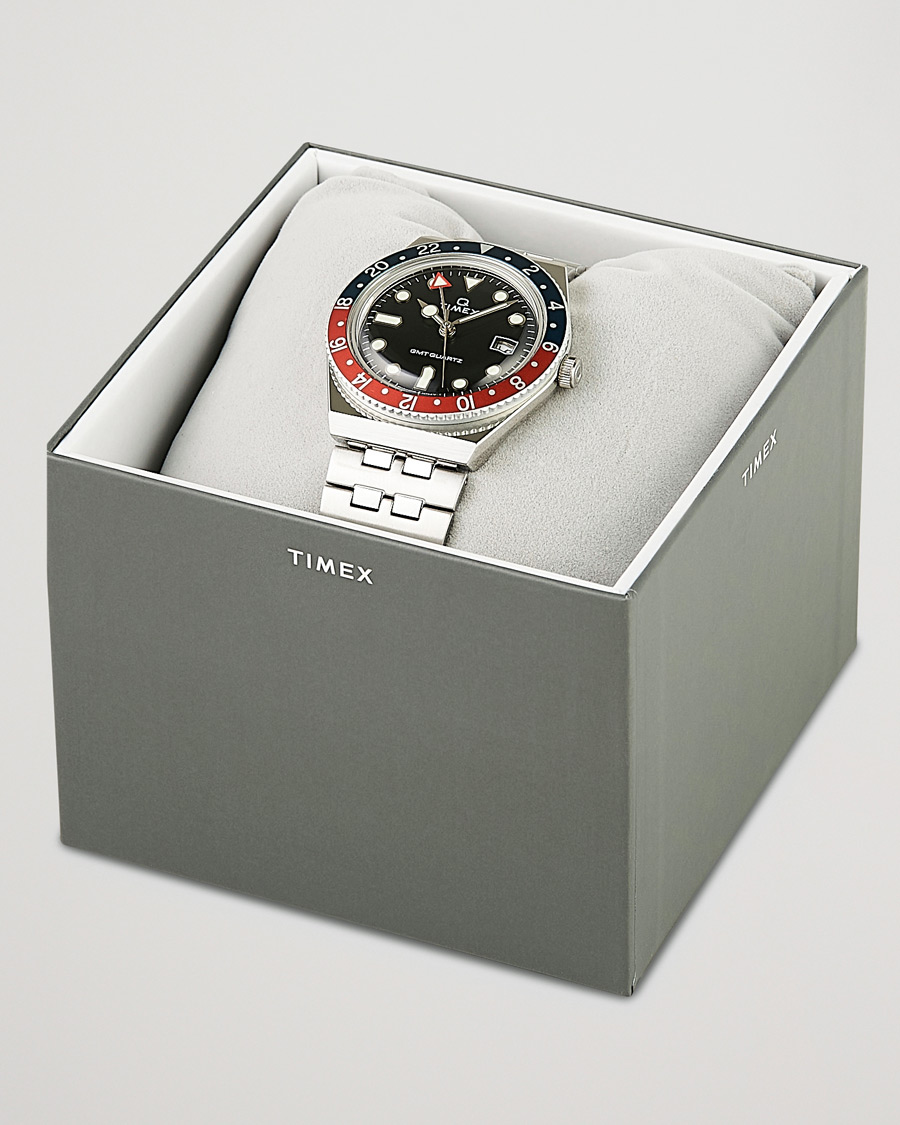 Herr | Timex Q Diver GMT 38mm Navy/Red | Timex | Q Diver GMT 38mm Navy/Red
