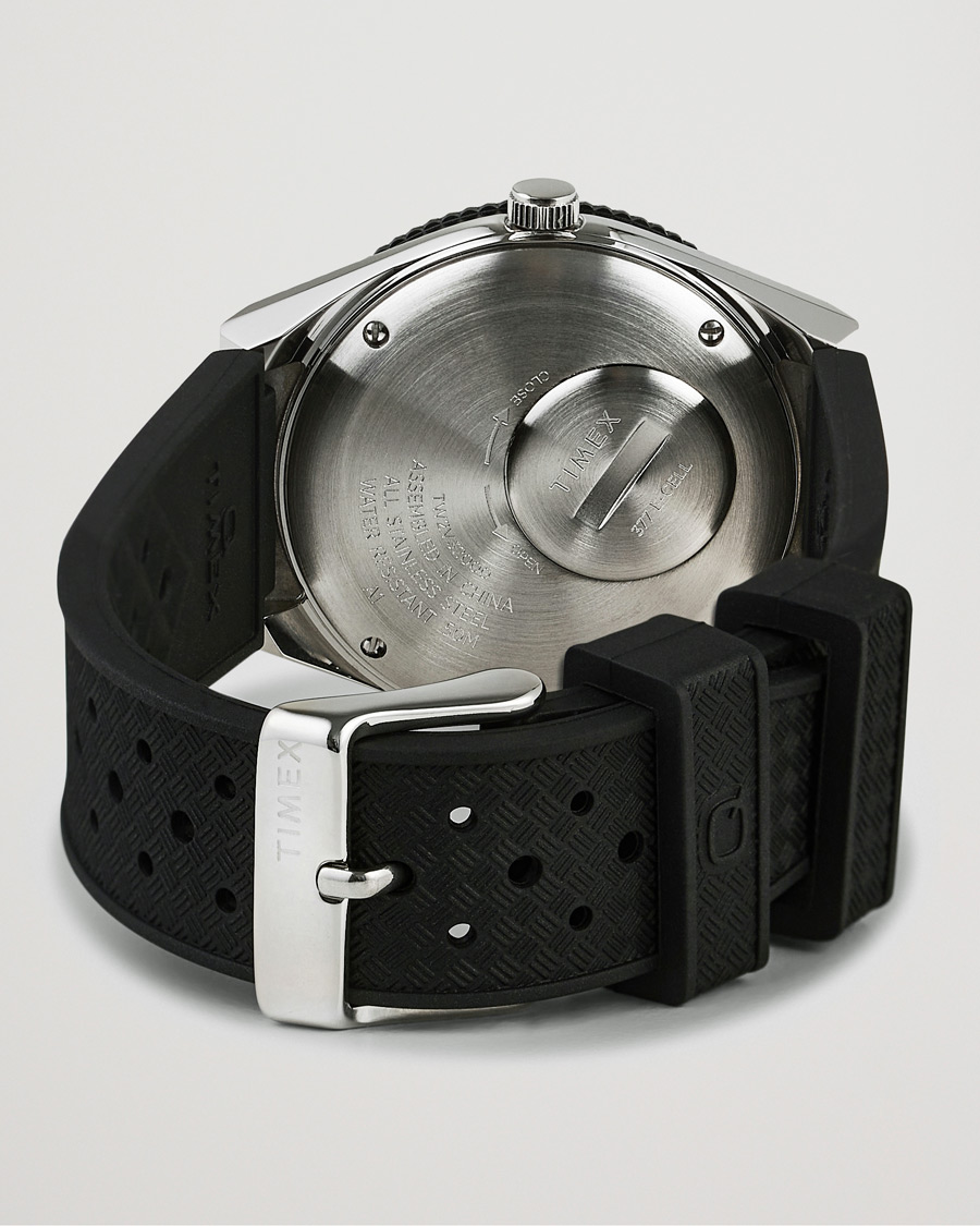 Herr | Timex Q Diver 38mm Rubber Strap Black | Timex | Q Diver 38mm Rubber Strap Black