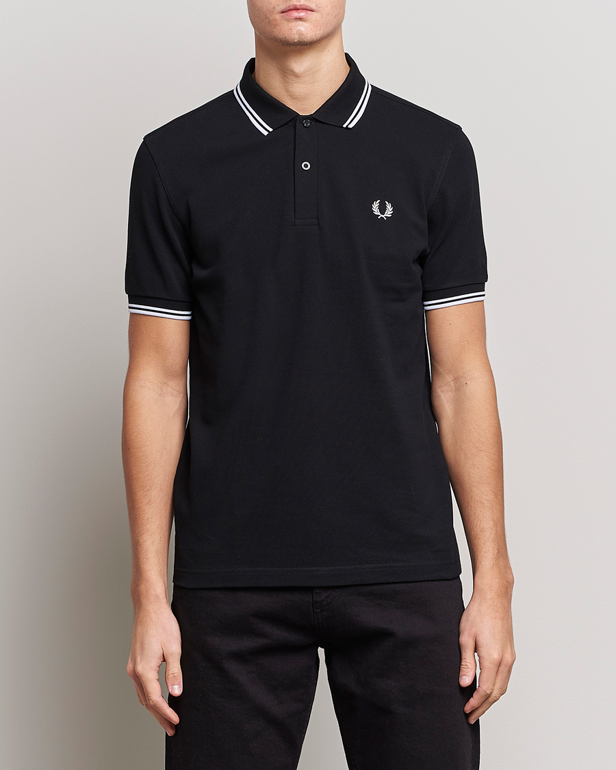 Herr | Avdelningar | Fred Perry | Twin Tipped Polo Shirt Black