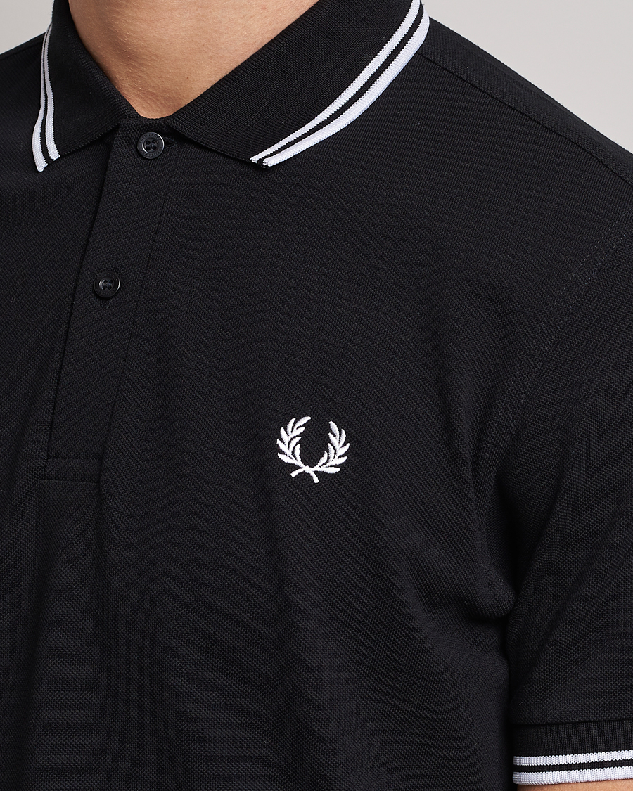 Herr | Pikéer | Fred Perry | Twin Tipped Polo Shirt Black