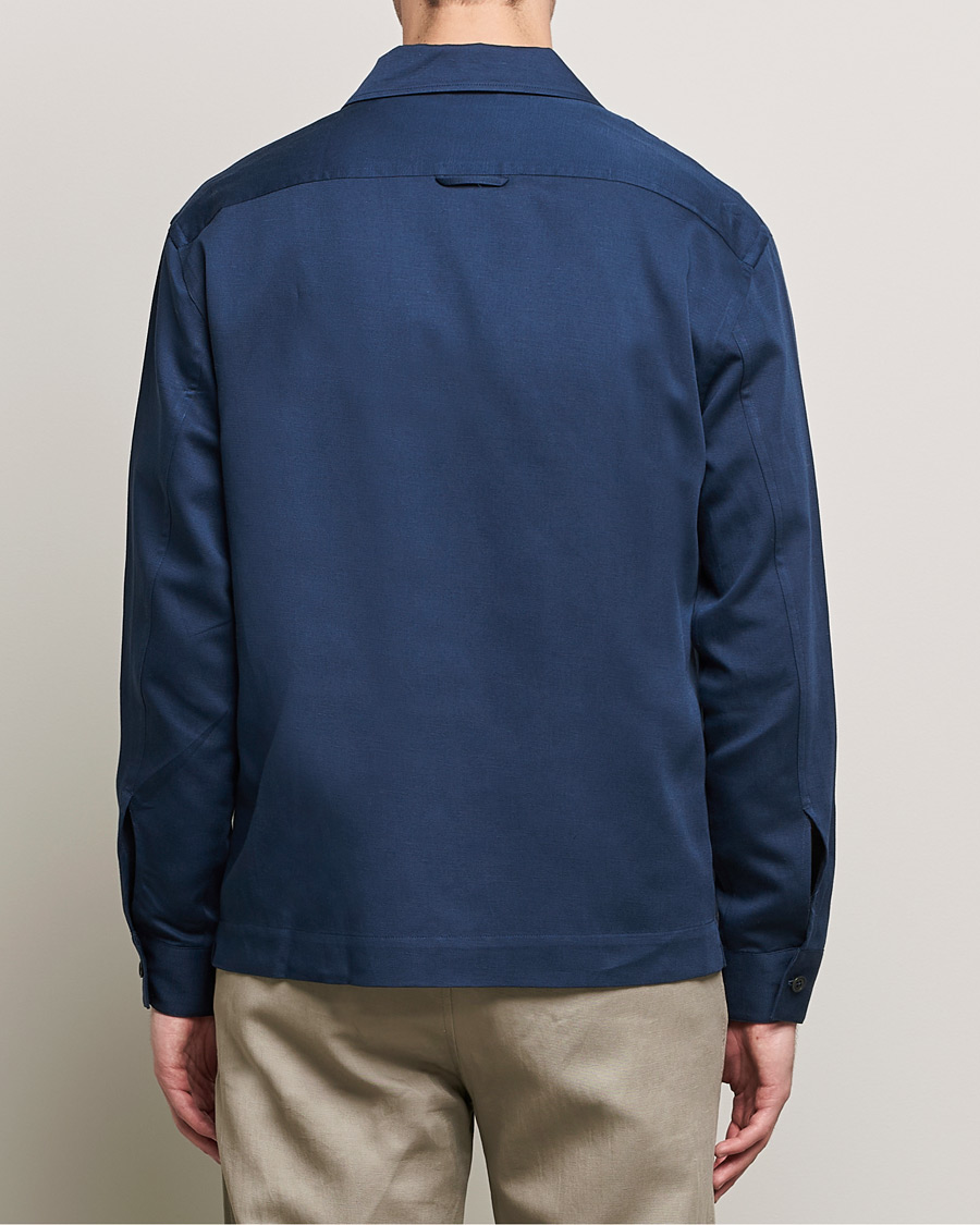 Herr | Skjortor | Filippa K | Matt Linen Overshirt Navy