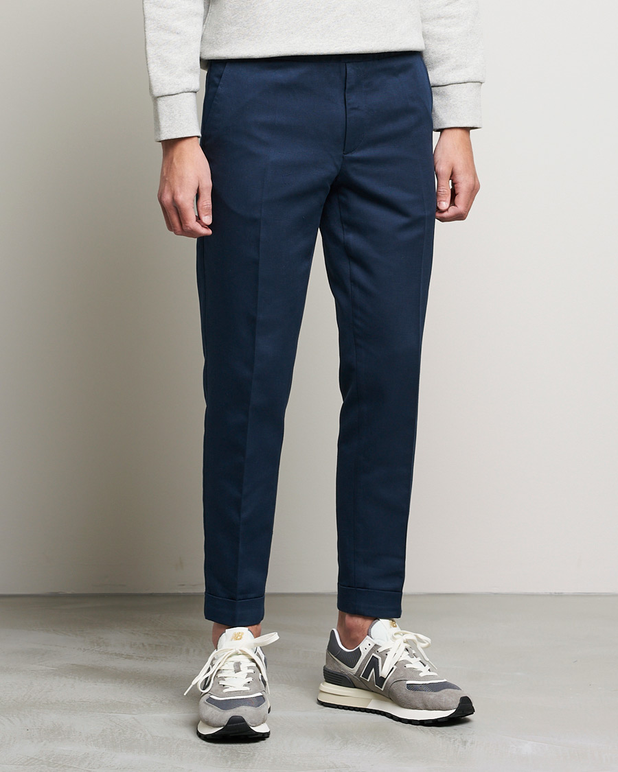 Herr | Byxor | Filippa K | Terry Linen Trousers Navy