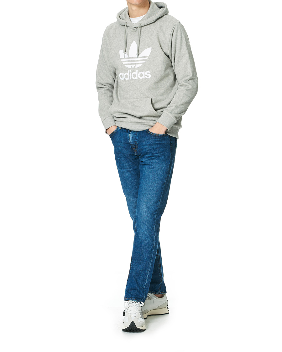 Herr | Tröjor | adidas Originals | Trefoil Hoodie Grey Melange
