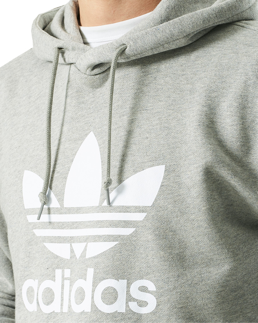 Herr | Tröjor | adidas Originals | Trefoil Hoodie Grey Melange