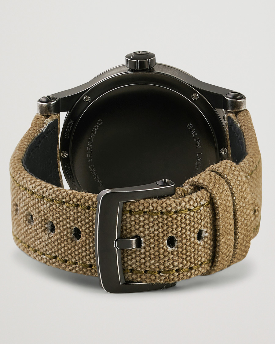 Herr | Polo Ralph Lauren 39mm Safari Chronometer Black Steel/Canvas Strap | Polo Ralph Lauren | 39mm Safari Chronometer Black Steel/Canvas Strap